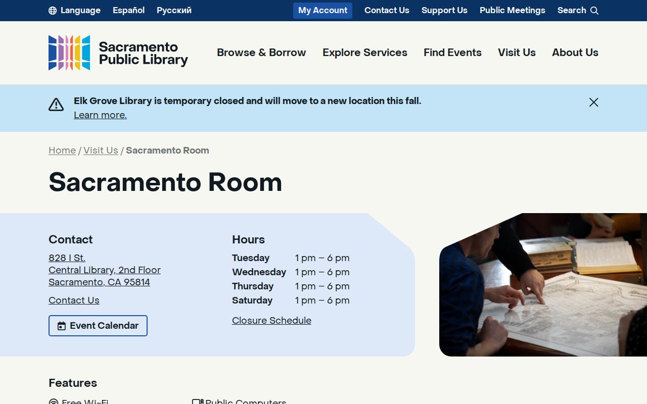 Elk Grove city directory research at the Sacramento Room