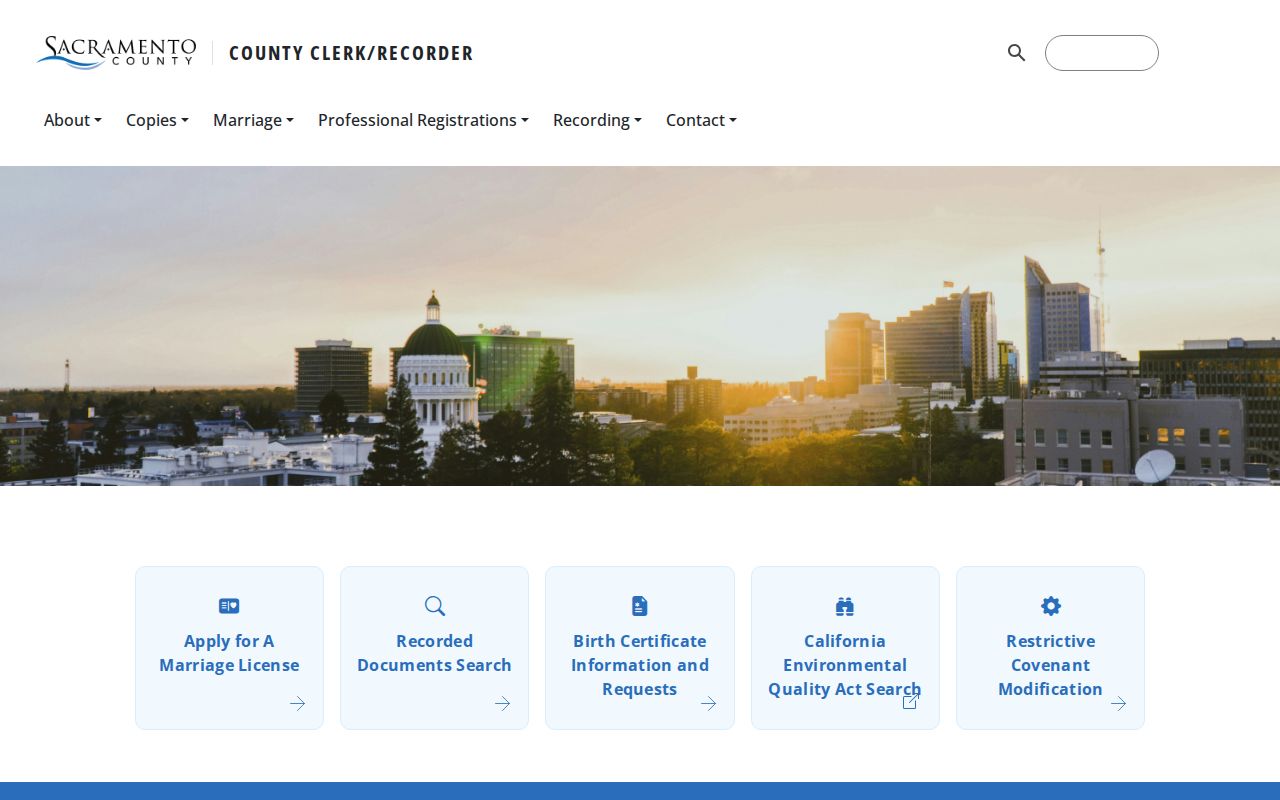 Elk Grove residents directory Sacramento County Clerk Recorder