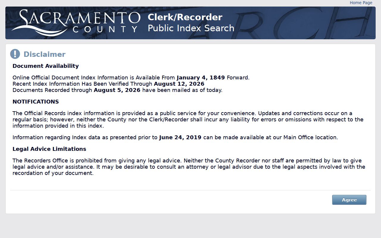 Elk Grove street directory Sacramento recorded document index